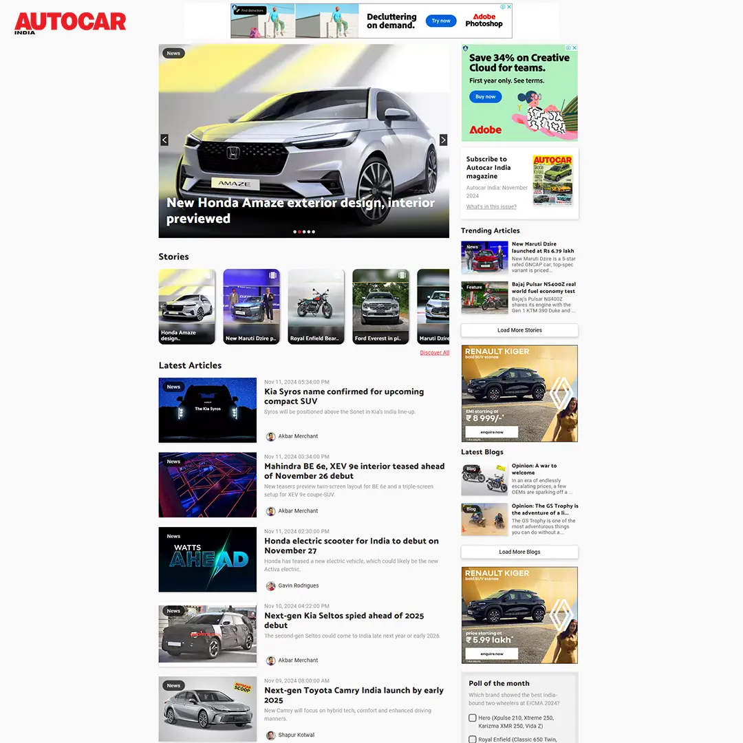 Digital Marketing for Autocar India