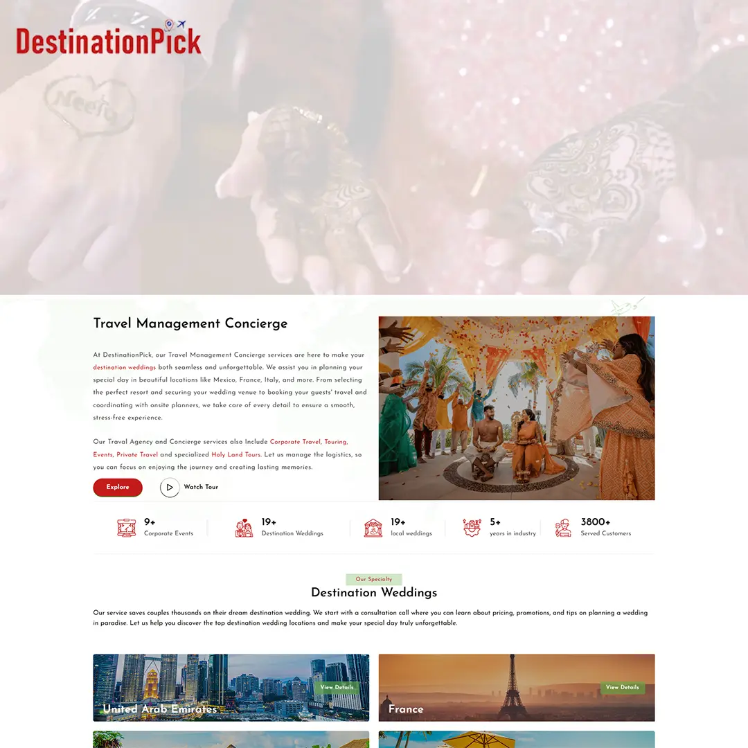 Digital Marketing for DestinationPick