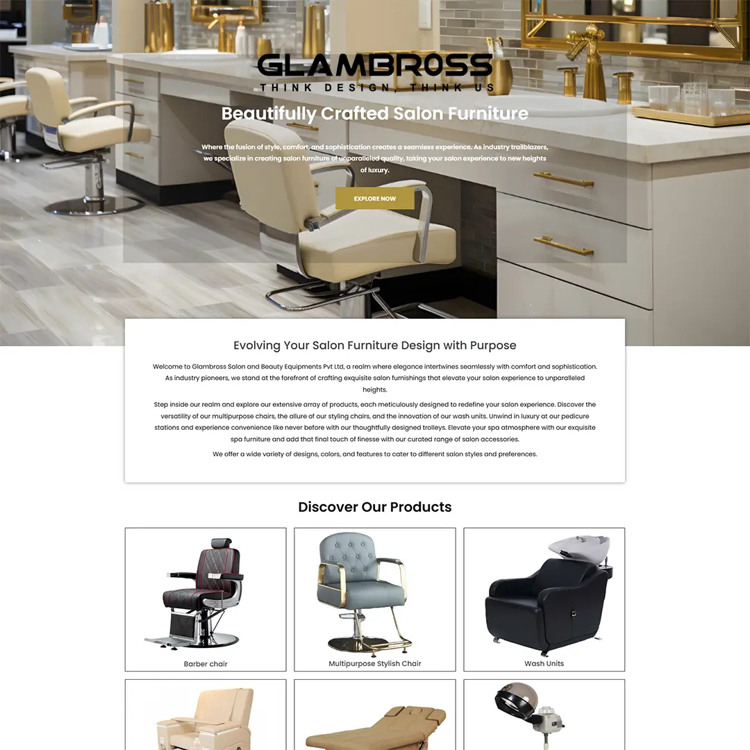 Digital Marketing for Glambross Salon Furniture